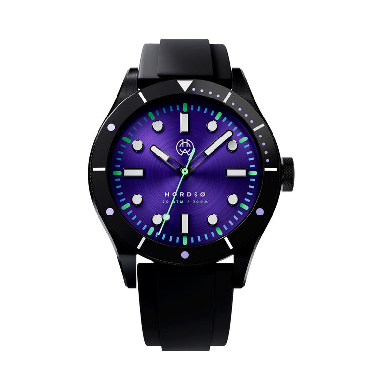 Henry Archer Nordso DLC Automatic Watch with Cosmic Purple Dial #HAC-NOR-CPD-3LI