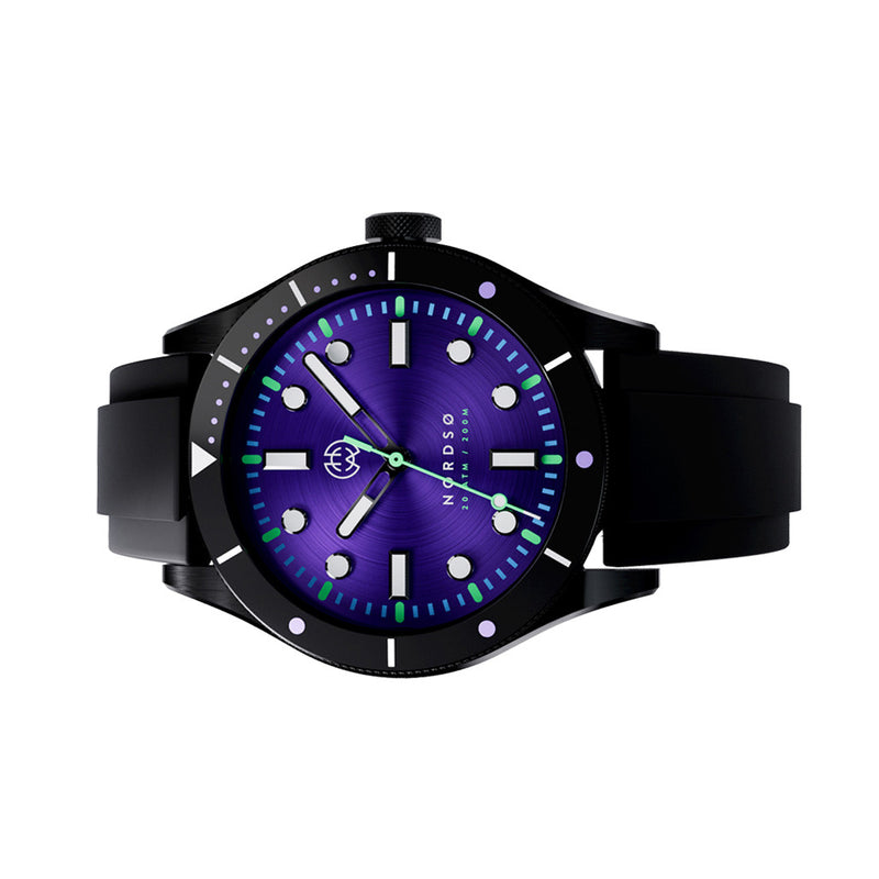Henry Archer Nordso DLC Automatic Watch with Cosmic Purple Dial #HAC-NOR-CPD-3LI