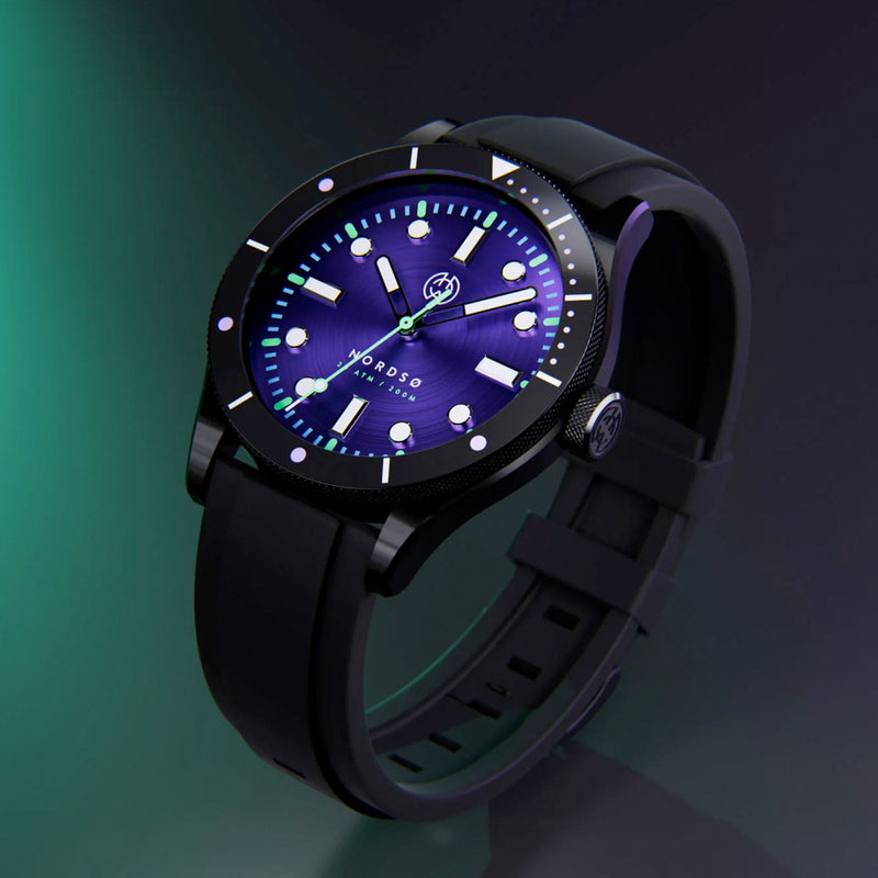 Henry Archer Nordso DLC Automatic Watch with Cosmic Purple Dial #HAC-NOR-CPD-3LI