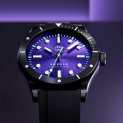 Henry Archer Nordso DLC Automatic Watch with Cosmic Purple Dial #HAC-NOR-CPD-3LI