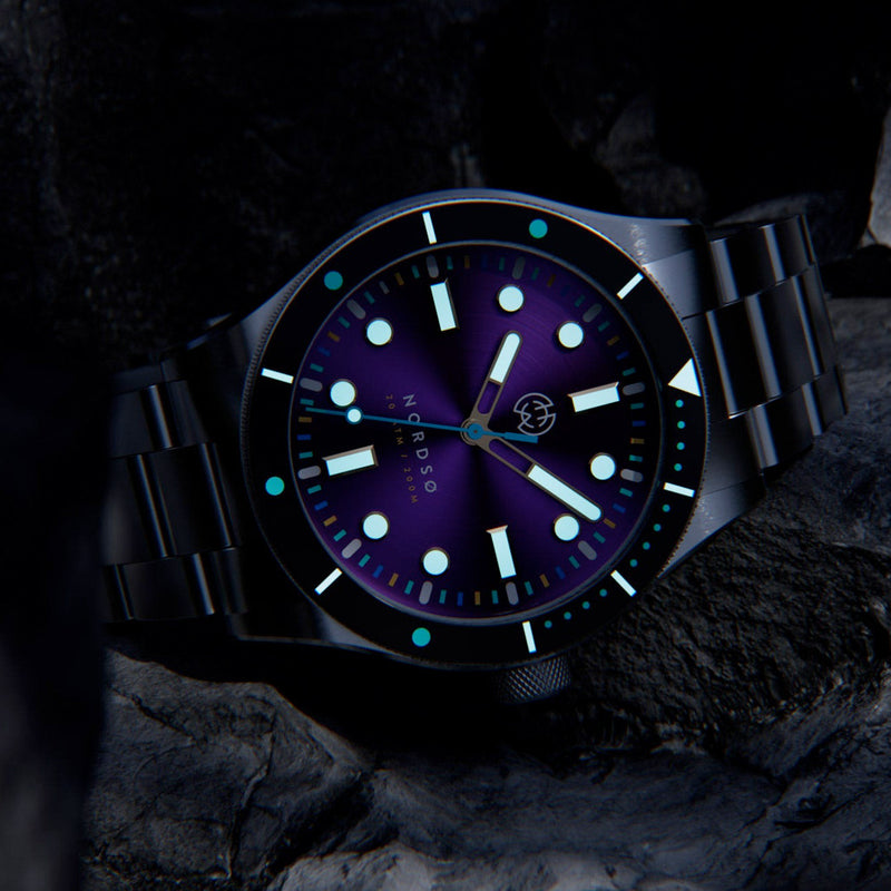 Henry Archer Nordso DLC Automatic Watch with Cosmic Purple Dial #HAC-NOR-CPD-3LI