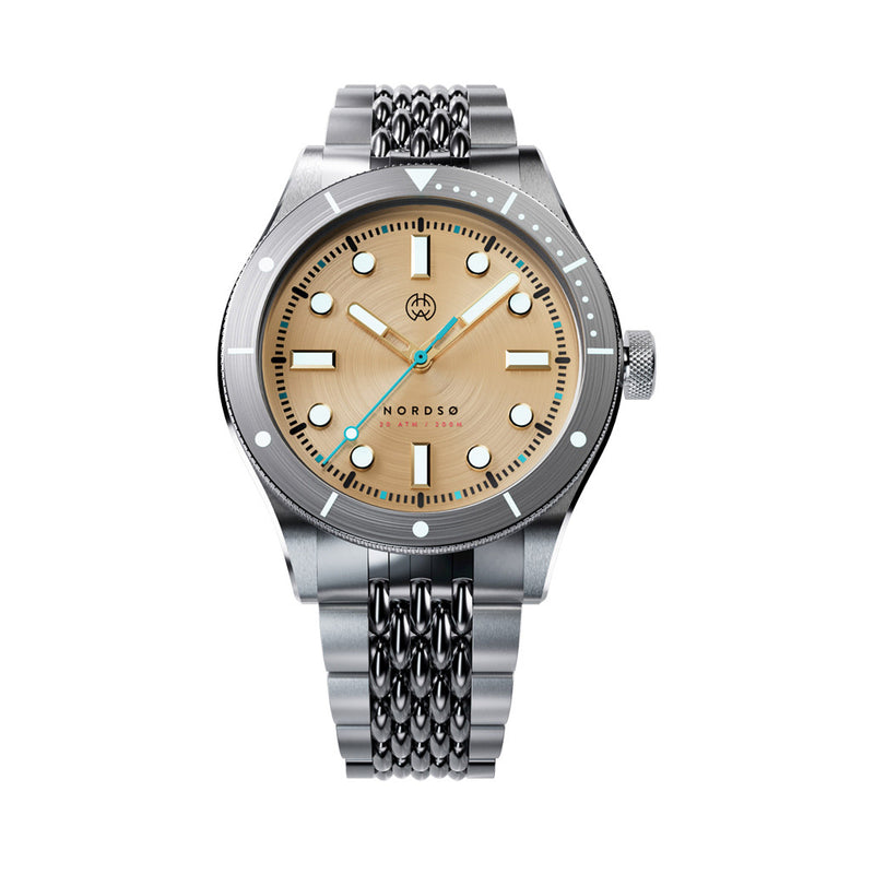 Henry Archer Nordso Automatic Dive Watch with Ecru Sepia 316 Dial #HAC-NOR-ES3-BOR
