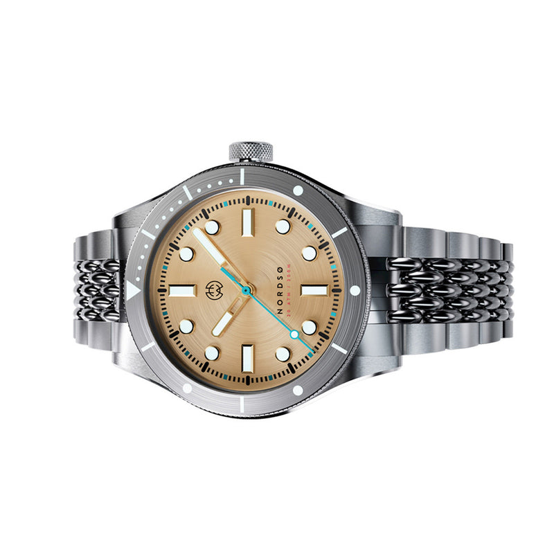 Henry Archer Nordso Automatic Dive Watch with Ecru Sepia 316 Dial #HAC-NOR-ES3-BOR