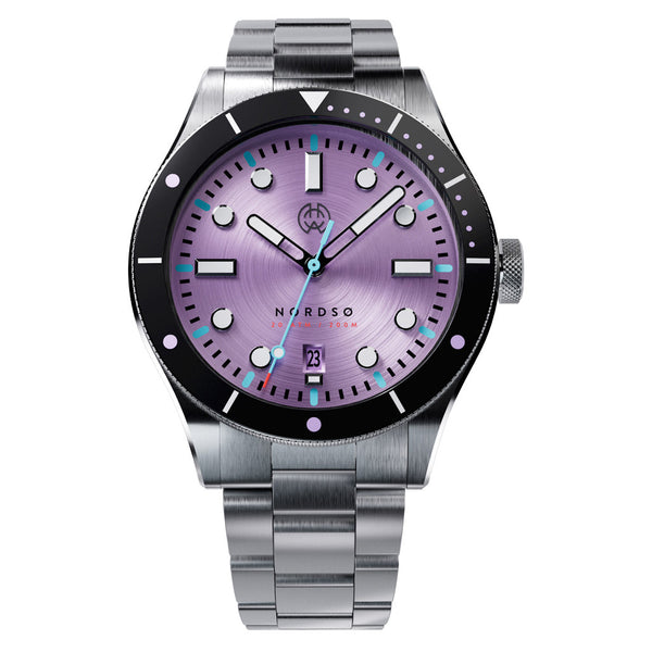 Henry Archer Nordso Automatic Dive Watch with Iris Purple Dial #HAC-NOR-IRI-3LI
