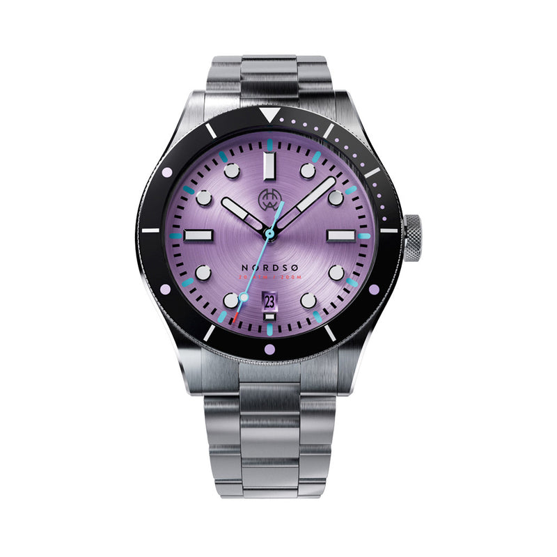 Henry Archer Nordso Automatic Dive Watch with Iris Purple Dial #HAC-NOR-IRI-3LI