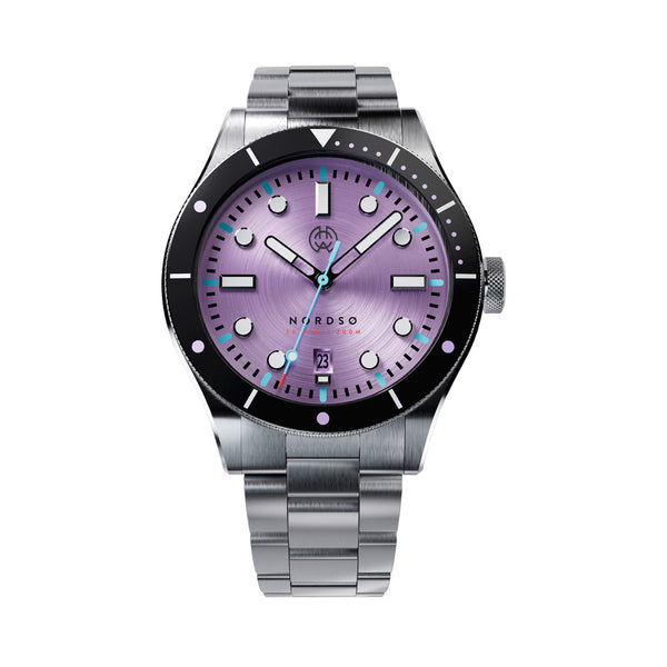 Henry Archer Nordso Automatic Dive Watch with Iris Purple Dial #HAC-NOR-IRI-3LI