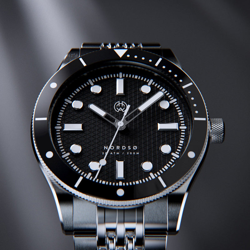 Henry Archer Nordso Automatic Dive Watch with Midnat 316 Dial #HAC-NOR-MID-BOR