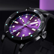 Henry Archer Nordso DLC Automatic Watch with Neon Purple Dial #HAC-NOR-NED-3LI