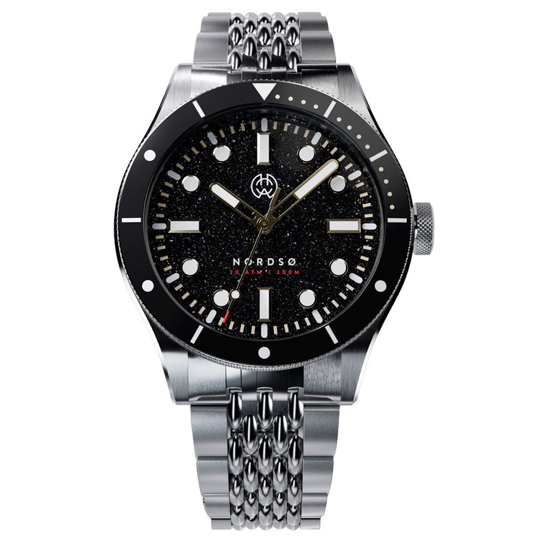 Henry Archer Nordso Aventurine Automatic Watch with Raven Dial #HAC-NOR-RAA-BOR