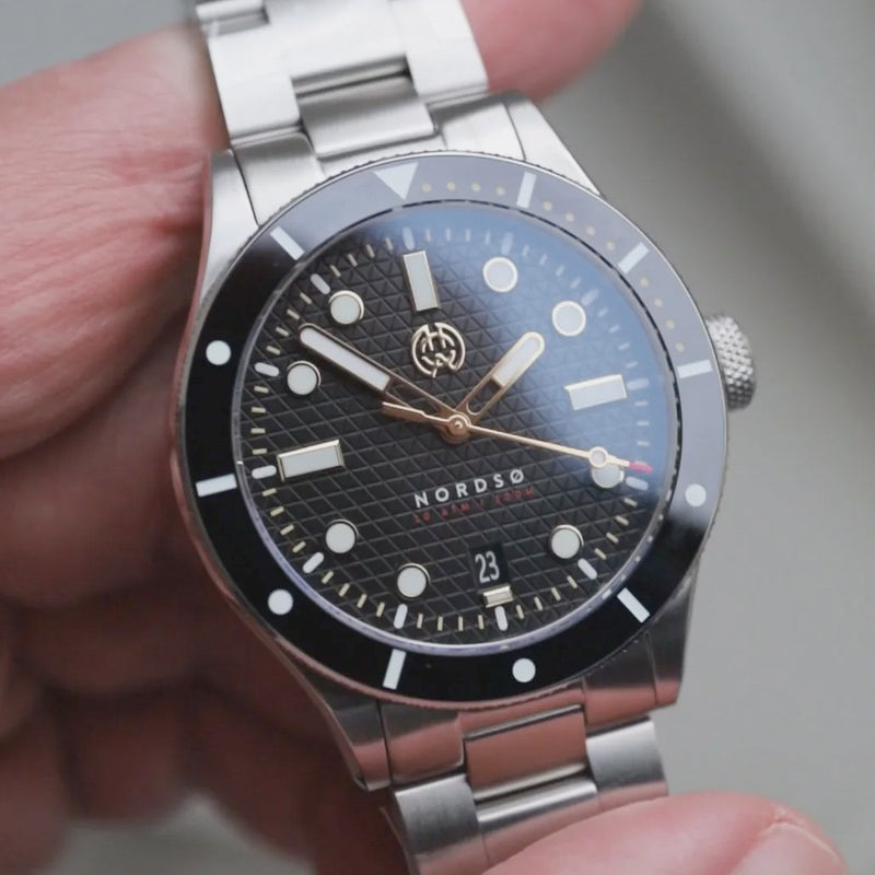 Henry Archer Nordso Automatic Watch with Raven Black Dial #HAC-NOR-RVN-3LI