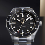 Henry Archer Nordso Automatic Watch with Raven Black Dial #HAC-NOR-RVN-3LI
