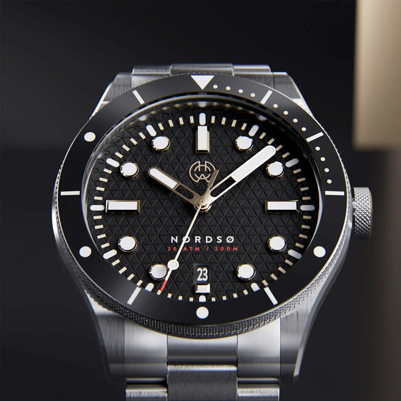 Henry Archer Nordso Automatic Watch with Raven Black Dial #HAC-NOR-RVN-3LI