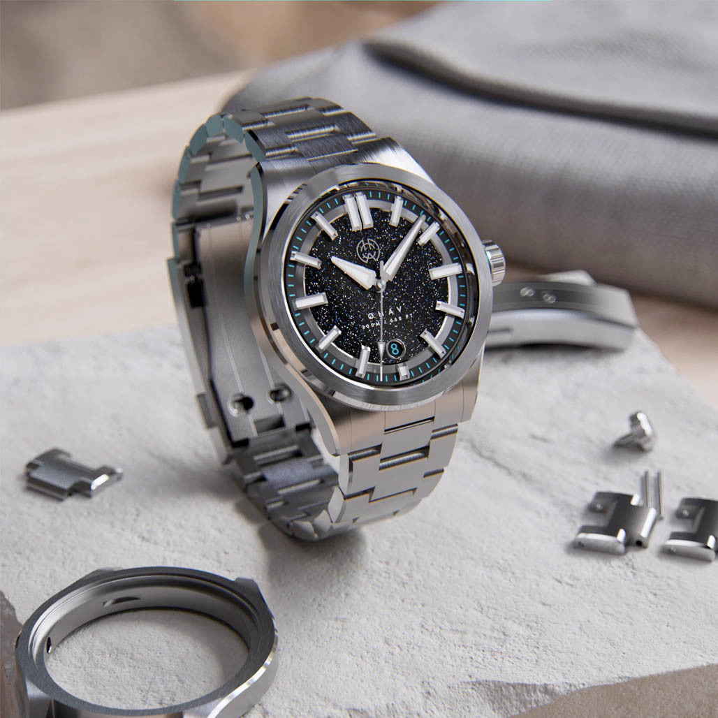 Henry Archer Øhav Ad Asta Aventurine Watch #HAC-OHV-AAA-3LI — Long
