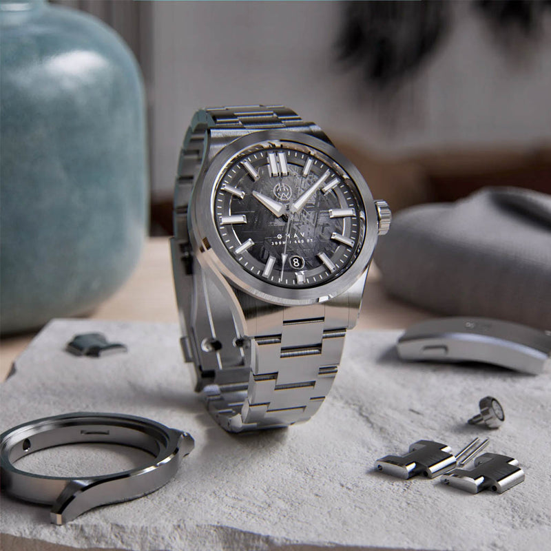 Henry Archer Øhav Meteorite Lunaris Watch #HAC-OHV-LNS-3LI