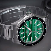 Henry Archer Tidevand Element Automatic Watch with Malachite Dial #HAC-TDE-MAL-CGR