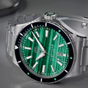 Henry Archer Tidevand Element Automatic Watch with Malachite Dial #HAC-TDE-MAL-CGR