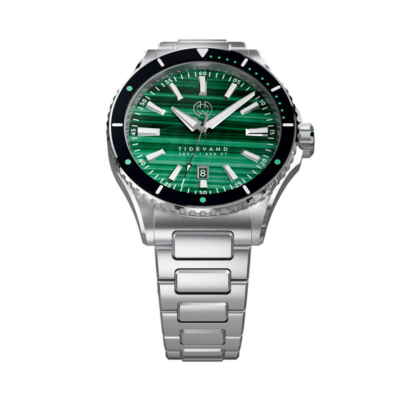 Henry Archer Tidevand Element Automatic Watch with Malachite Dial #HAC-TDE-MAL-CGR