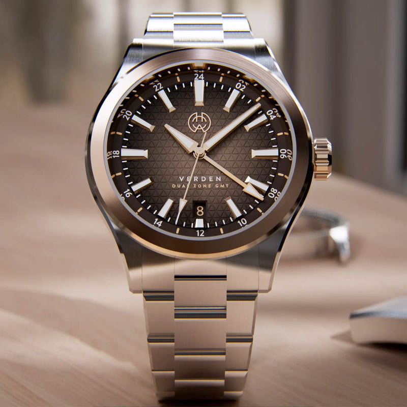 Henry Archer Verden GMT Sienna Watch #HAC-VER-SIE-3LI