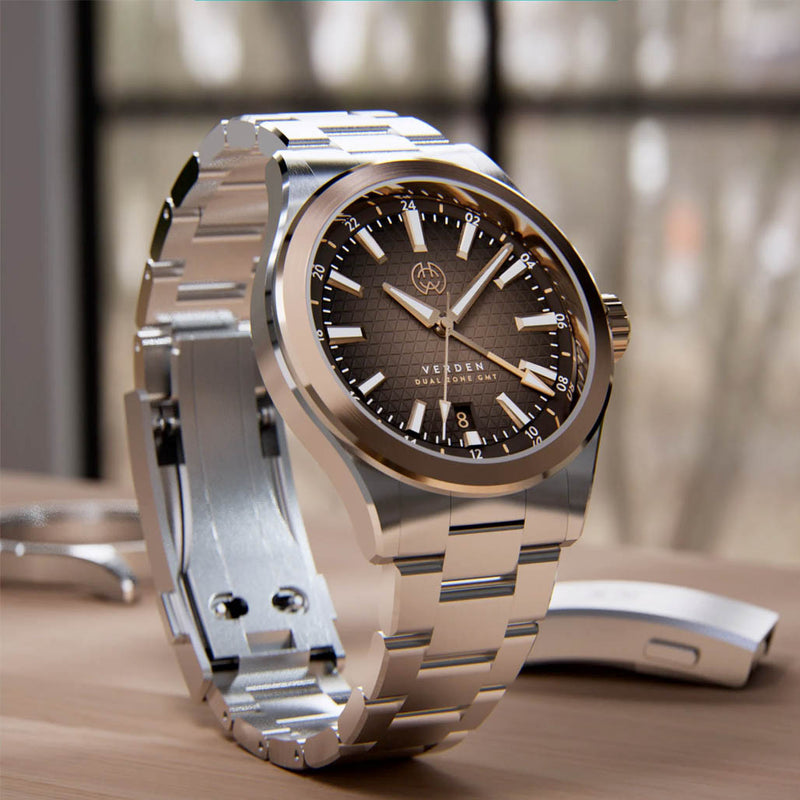 Henry Archer Verden GMT Sienna Watch #HAC-VER-SIE-3LI