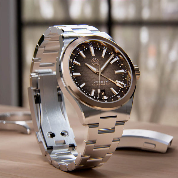Henry Archer Verden GMT Sienna Watch #HAC-VER-SIE-3LI