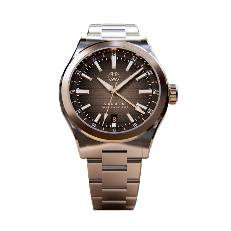 Henry Archer Verden GMT Sienna Watch #HAC-VER-SIE-3LI
