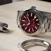 Henry Archer Verden GMT Meteorite Spectral Red Watch #HAC-VER-SPR-3LI