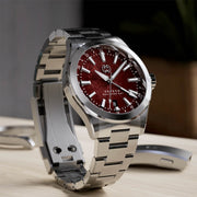 Henry Archer Verden GMT Meteorite Spectral Red Watch #HAC-VER-SPR-3LI