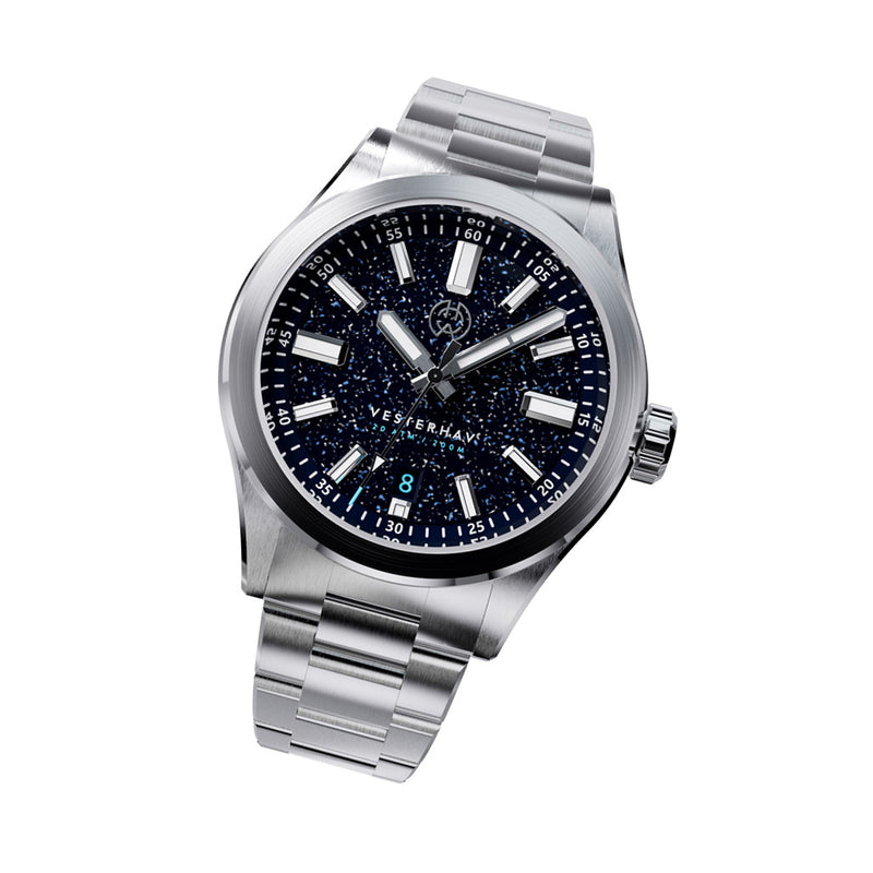 Henry Archer Vesterhav 38 Automatic Watch with Ad Astra Aventurine Dial #HAC-VES-AAA-3LI