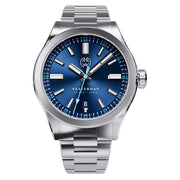 Henry Archer Vesterhav Slim Automatic Watch with Blue Aquila Dial #HAC-VES-AQU-3LI