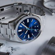 Henry Archer Vesterhav Slim Automatic Watch with Blue Aquila Dial #HAC-VES-AQU-3LI