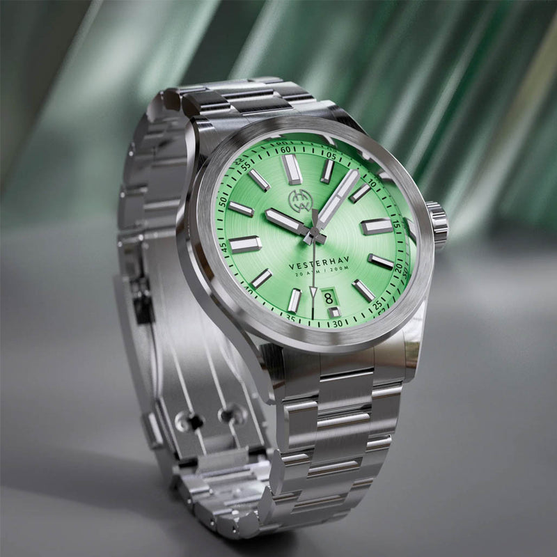 Henry Archer Vesterhav Coral Green Watch #HAC-VES-CGR-3LI