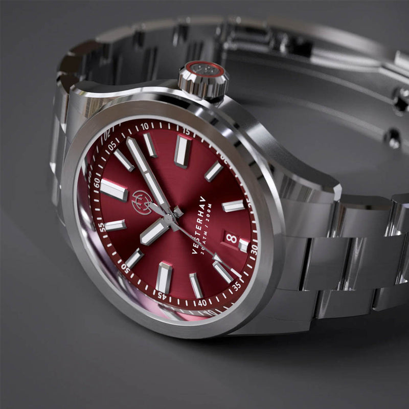 Henry Archer Vesterhav Crimson Red Watch #HAC-VES-CRR-3LI