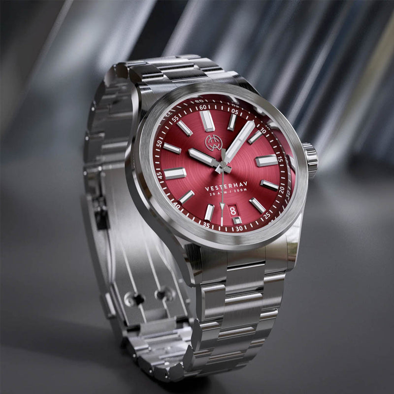 Henry Archer Vesterhav Crimson Red Watch #HAC-VES-CRR-3LI