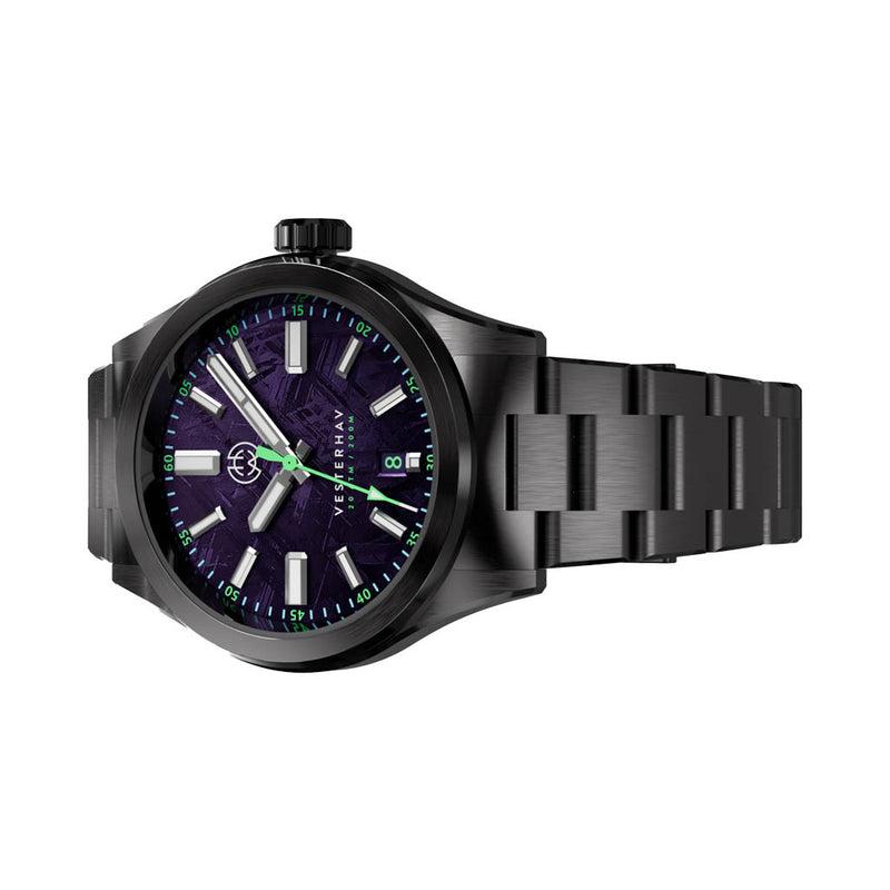 Henry Archer Vesterhav Meteorite Fusion Purple DLC Watch #HAC-VES-FSP-3LI