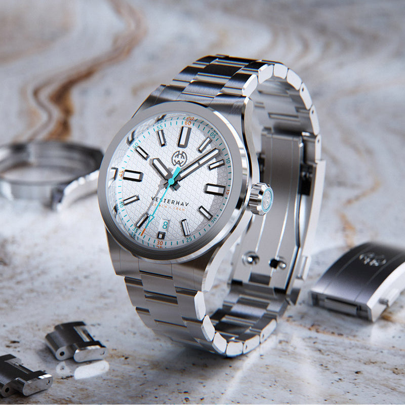 Henry Archer Vesterhav Slim Automatic Watch with Optic White Dial #HAC-VES-OPW-3LI