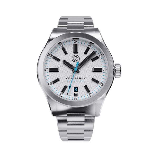 Henry Archer Vesterhav Slim Automatic Watch with Polar Black Dial #HAC-VES-POB-3LI