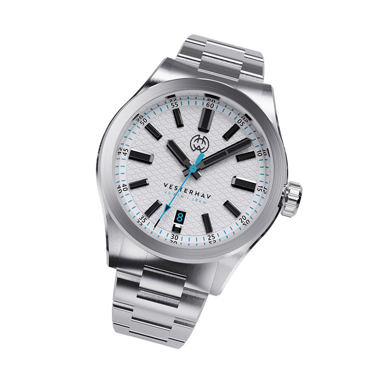 Henry Archer Vesterhav Slim Automatic Watch with Polar Black Dial #HAC-VES-POB-3LI