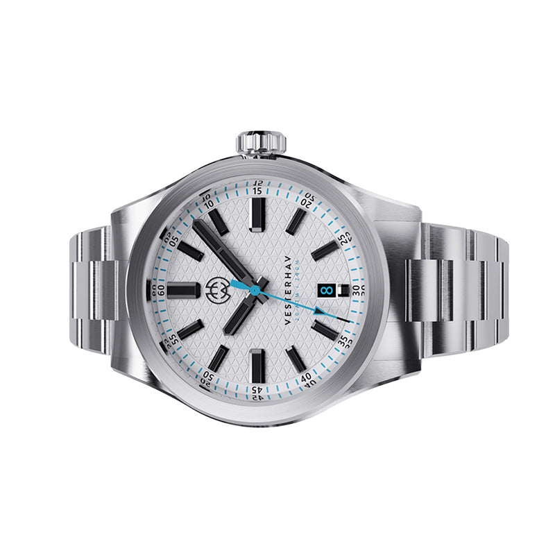 Henry Archer Vesterhav Slim Automatic Watch with Polar Black Dial #HAC-VES-POB-3LI