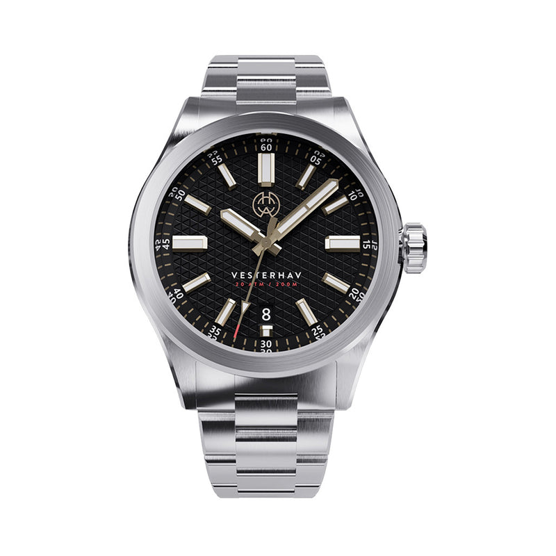 Henry Archer Vesterhav Slim Automatic Watch with Raven Black Dial #HAC-VES-RVN-3LI
