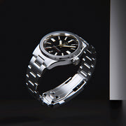 Henry Archer Vesterhav Slim Automatic Watch with Raven Black Dial #HAC-VES-RVN-3LI