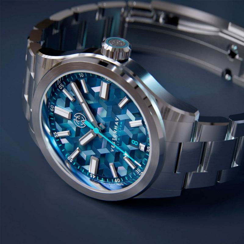 Henry Archer Vesterhav Slim Automatic Watch with Tesseract Dial #HAC-VES-TES-3LI