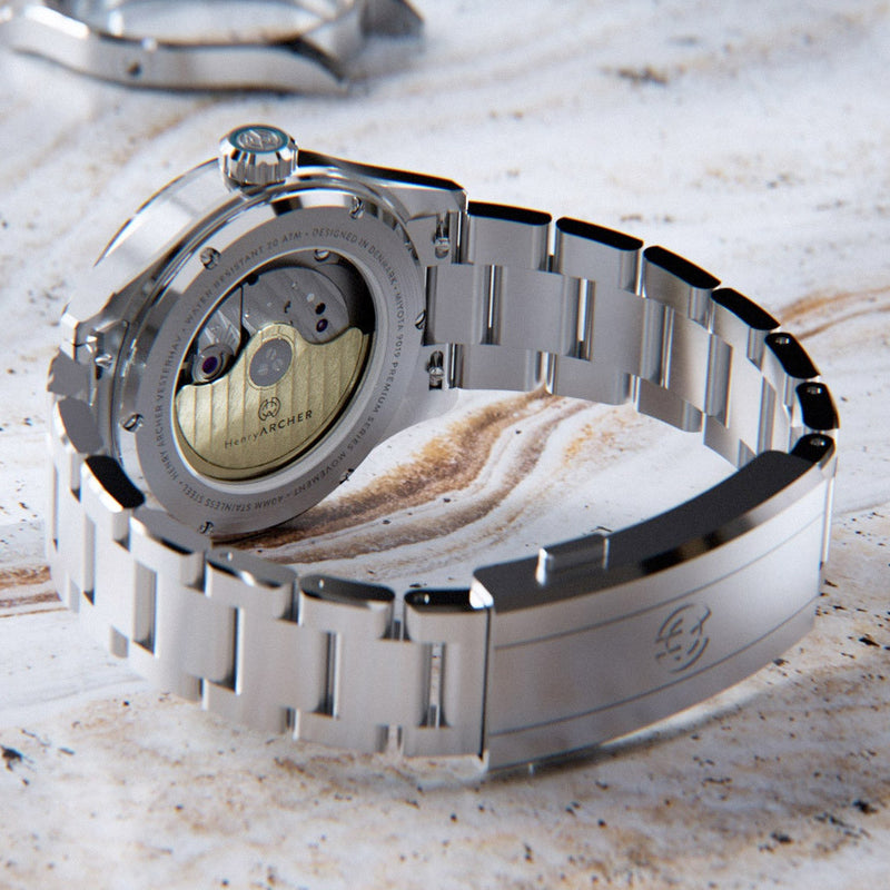 Henry Archer Vesterhav Slim Automatic Watch with Tesseract Dial #HAC-VES-TES-3LI