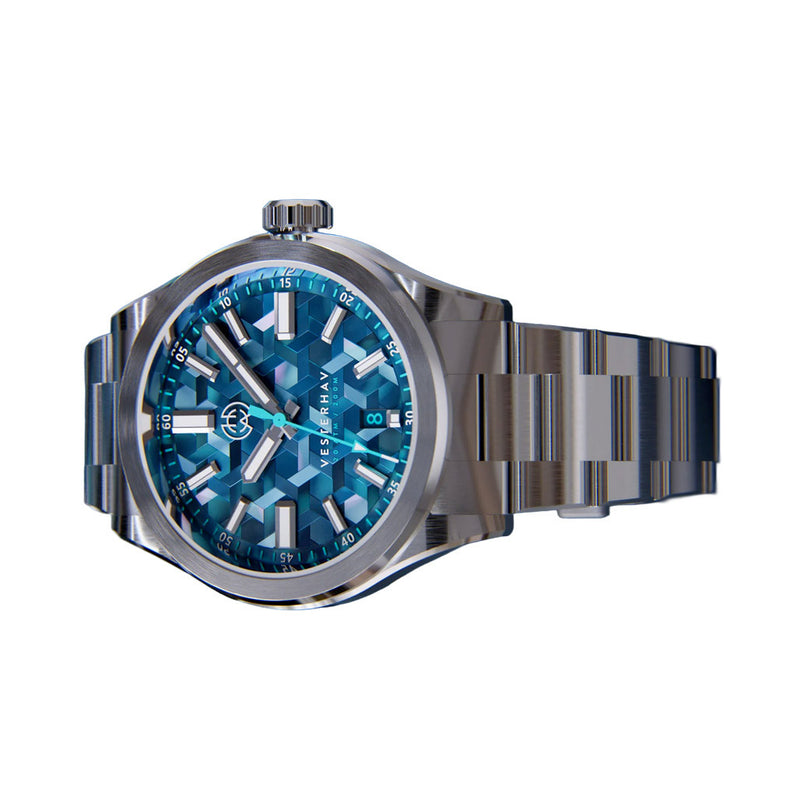 Henry Archer Vesterhav Slim Automatic Watch with Tesseract Dial #HAC-VES-TES-3LI