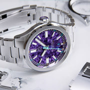 Henry Archer Vesterhav 38 Automatic Watch with Titanium Purple Dial #HAC-VES-TIP-3LI