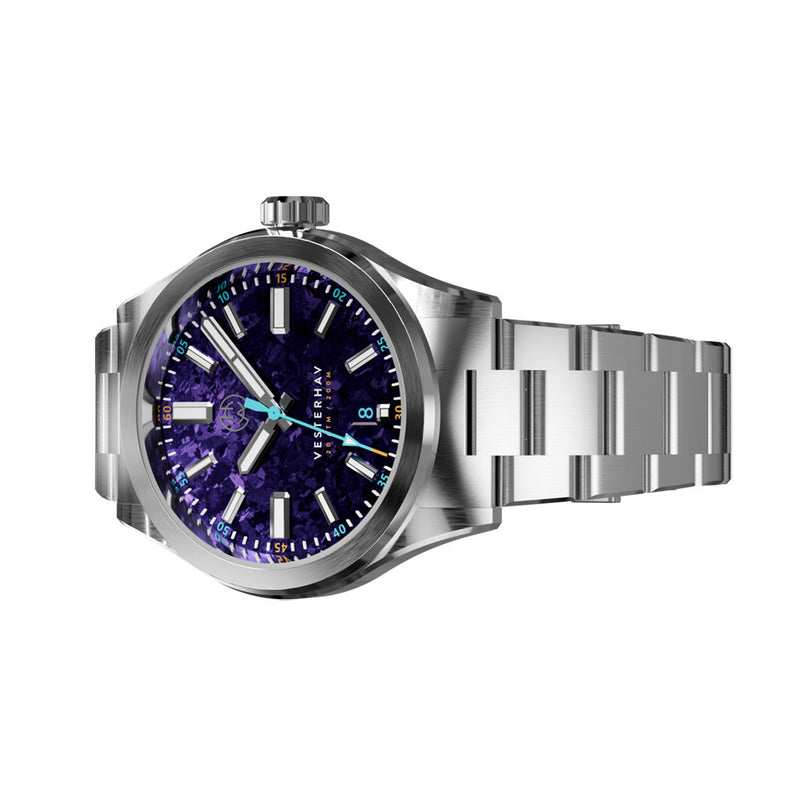 Henry Archer Vesterhav 38 Automatic Watch with Titanium Purple Dial #HAC-VES-TIP-3LI