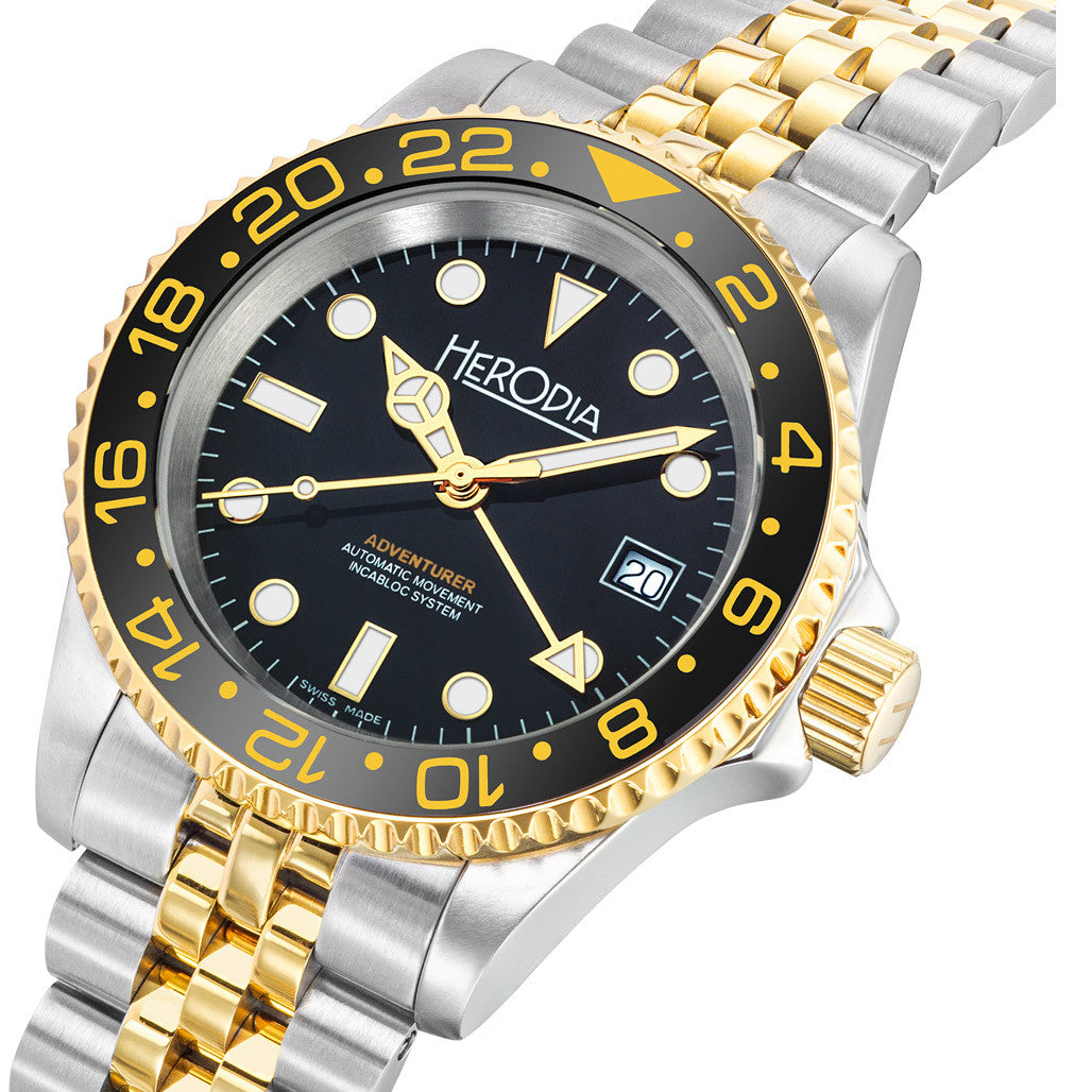 Herodia Adventurer Ltd Edition Swiss GMT Two-Tone Watch