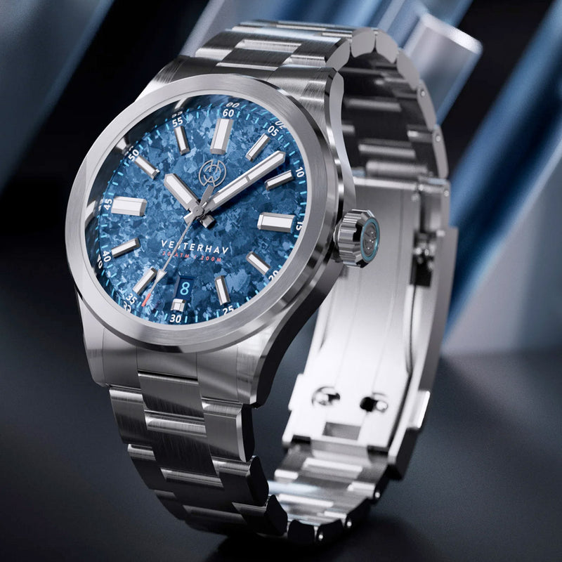 Henry Archer Vesterhav Automatic Watch with Subspace Blue Dial #HAV-VES-SSB-3LI