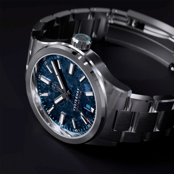 Henry Archer Vesterhav Automatic Watch with Subspace Blue Dial #HAV-VES-SSB-3LI