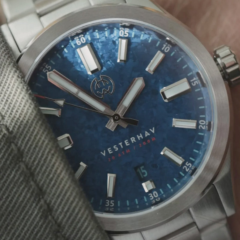 Henry Archer Vesterhav Automatic Watch with Subspace Blue Dial #HAV-VES-SSB-3LI