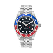 Herodia Adventurer Swiss Automatic GMT Watch with Pepsi Bezel #HADVSBLRBK.AC